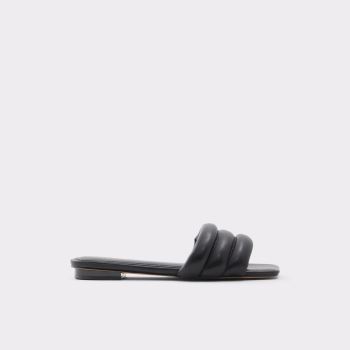 Black Aldo Goani Women's Flat Sandals | hFXsUgkM