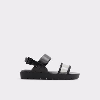 Black Aldo Hailey Women's Flat Sandals | v4uwYe5Y