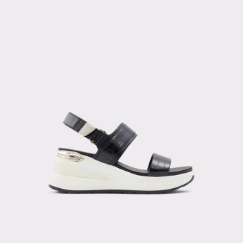 Black Aldo Jennerena Women's Sandals | 64XyEtGw