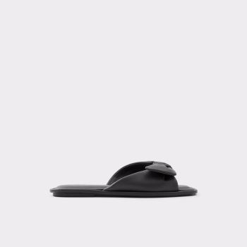 Black Aldo Peony Women's Flat Sandals | 29uPCFt5