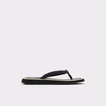 Black Aldo Thiratha Women's Flat Sandals | fUTdLvgh