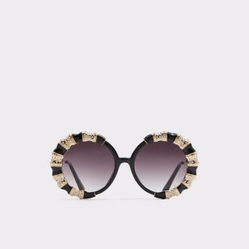 Black-Gold Multi Aldo Zeamas Women's Sunglasses | 2TQf2RUb