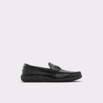 Black Leather Embossed Aldo Orlovoflex Men's Loafers | jXdOVPgp