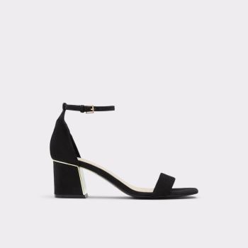 Black Leather Nubuck Aldo Kedeaviel Women's Heels | rRsWLefE