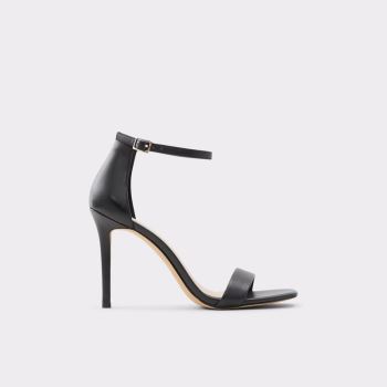 Black Leather Smooth Aldo Afendaven Women's Sandals | OCAAVE4W