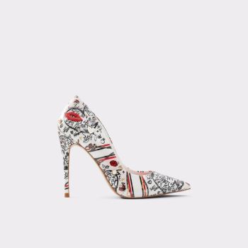 Black Synthetic Print Aldo Stessy Women's Pumps | IKyNpv2y