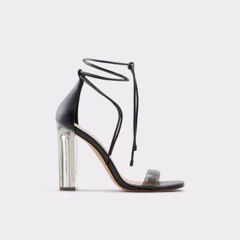 Black Synthetic Smooth Aldo Onardonia Women's Dress Sandals | eCZVd7If