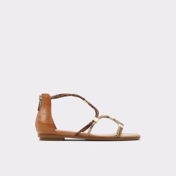 Brown Multi Aldo Oceriwenflex Women's Flat Sandals | zpIm3XXG