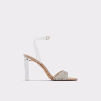 Clear Synthetic Mixed Material Aldo Miracia Women's Sandals | GBLkXqzD