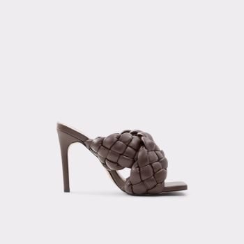 Dark Brown Aldo Tressu Women's Heels | pc9Gtdyv