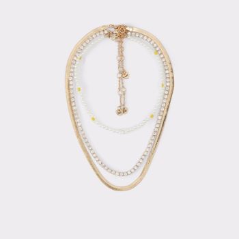 Gold-Clear Multi Aldo Alboladar Women's Necklace | mwAQbchp