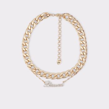 Gold-Clear Multi Aldo Deyers Women's Necklace | ds0eF03D