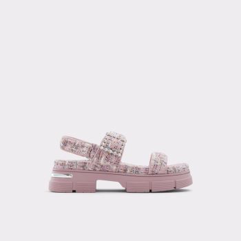 Medium Pink Aldo Corinne Women's Flat Sandals | MzUzWrv3