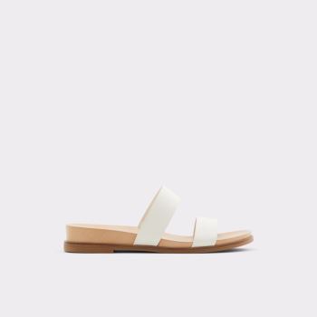 White Aldo Aliawen Women's Flat Sandals | iBcU4gXN