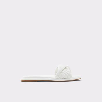 White Aldo Chicago Women's Flat Sandals | iStW3DYU