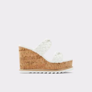 White Aldo Corky Women's Wedges | deL3NVoY