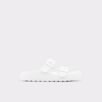 White Aldo Eteiven Women's Flat Sandals | 7MJ6x7lA