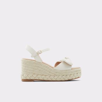 White Aldo Macrama Women's Wedges | LzNULYun