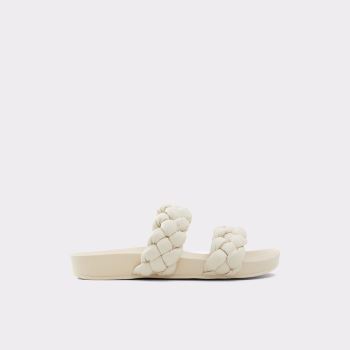 White Aldo Oaka Women's Flat Sandals | PePrMsbk