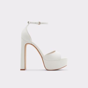 White Aldo Posh Women's Platform Shoes | IrpRNPRB