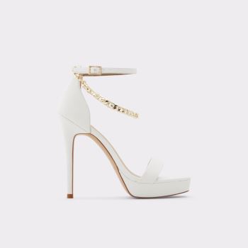 White Aldo Scarlettchain Women's Dress Sandals | fvbsXWvI