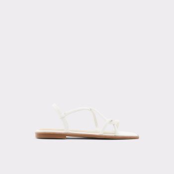 White Aldo Toosieflex Women's Flat Sandals | Bs5WzQ0c