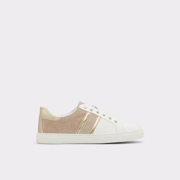 White Synthetic Mixed Material Aldo Madi Women's Sneakers | xuve2DVj