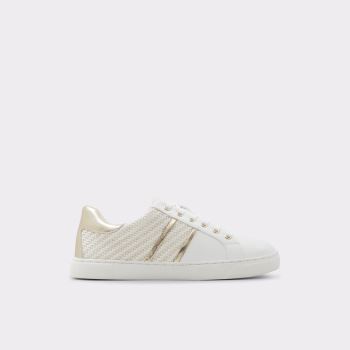 White Synthetic Woven Aldo Madi Women's Sneakers | bCaRTm4E