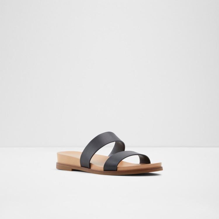 Black Aldo Aliawen Women's Flat Sandals | Ejejuo0a