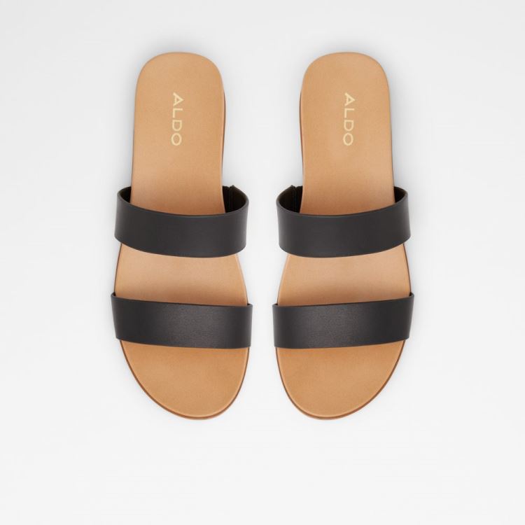 Black Aldo Aliawen Women's Flat Sandals | Ejejuo0a