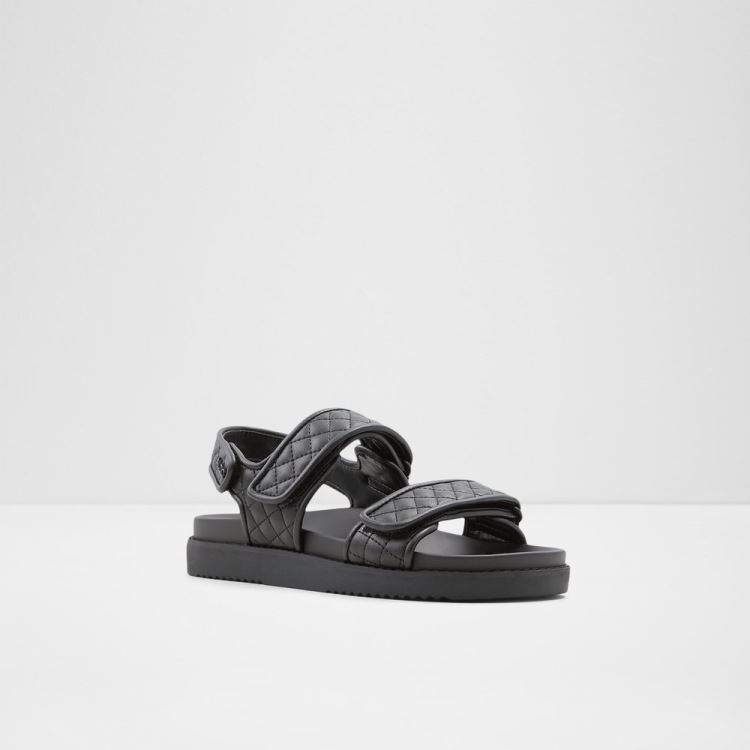 Black Aldo Eowiliwia Women's Flat Sandals | kM2CYZTO