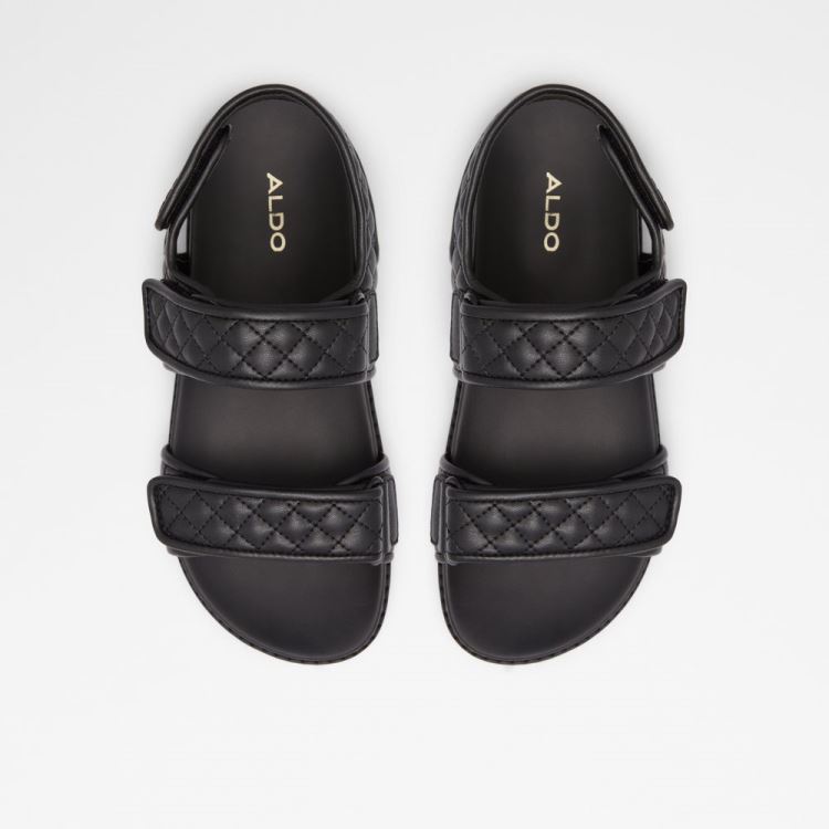 Black Aldo Eowiliwia Women's Flat Sandals | kM2CYZTO