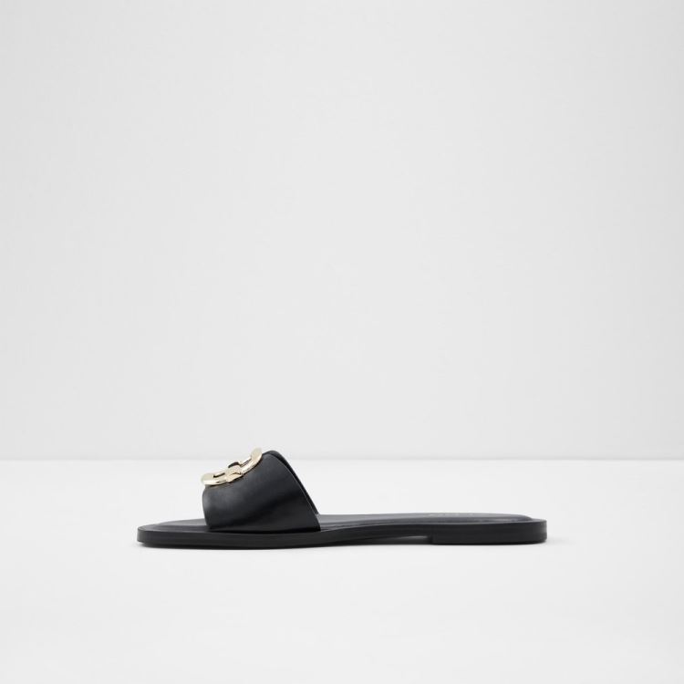 Black Aldo Glaeswen Women's Flat Sandals | McCe7J6t