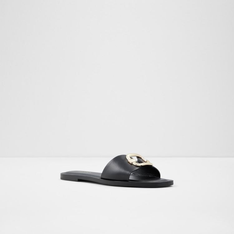 Black Aldo Glaeswen Women's Flat Sandals | McCe7J6t