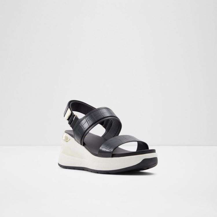 Black Aldo Jennerena Women's Sandals | 64XyEtGw