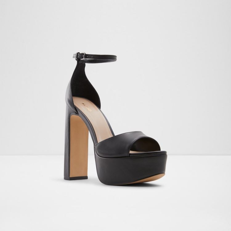 Black Aldo Posh Women's Dress Sandals | CJKJF0Jb