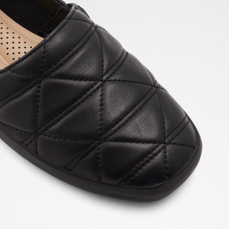 Black Aldo Quilten Women's Loafers | LugGVAqu