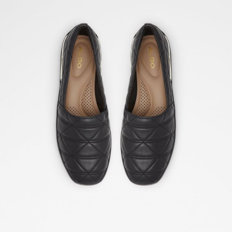 Black Aldo Quilten Women's Loafers | LugGVAqu