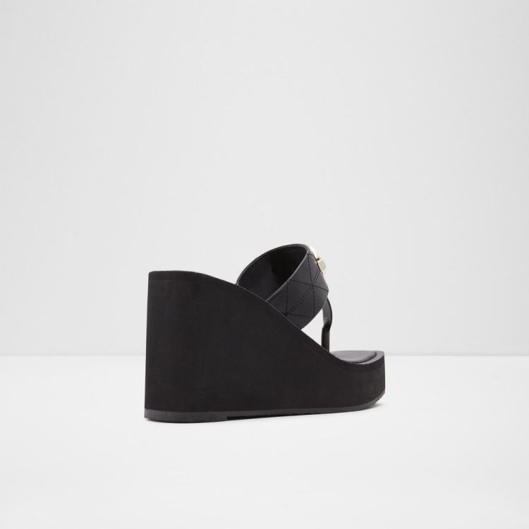 Black Aldo Sunseek Women's Platform Shoes | yG29G8Wc