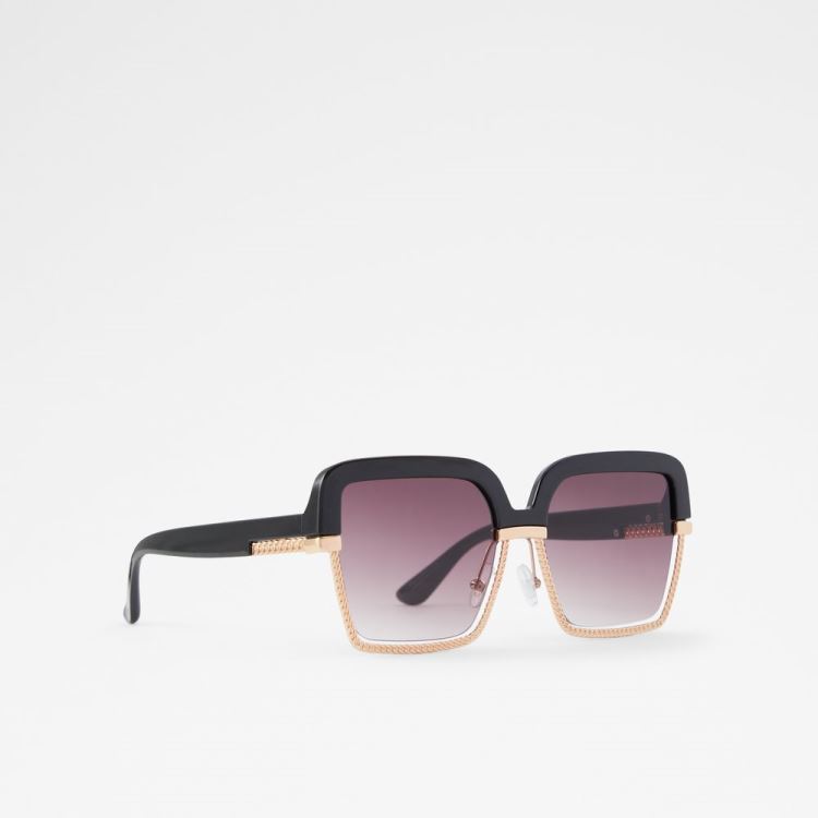 Black-Gold Multi Aldo Halaeraen Women's Sunglasses | j90rcjlK