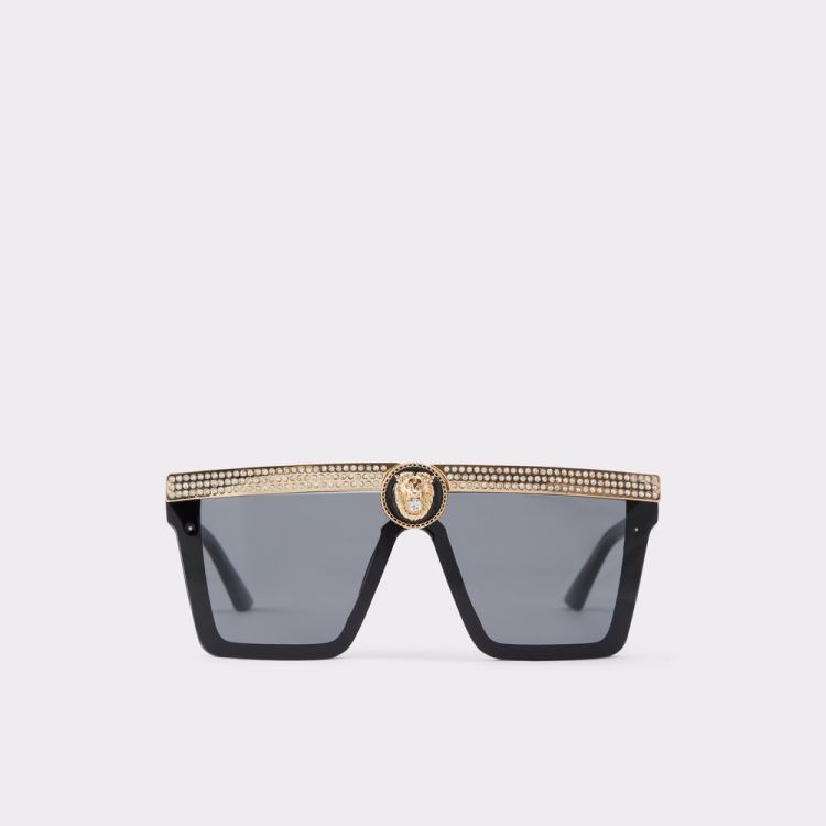 Black-Gold Multi Aldo Legaredia Women\'s Sunglasses | XTFrTYfY