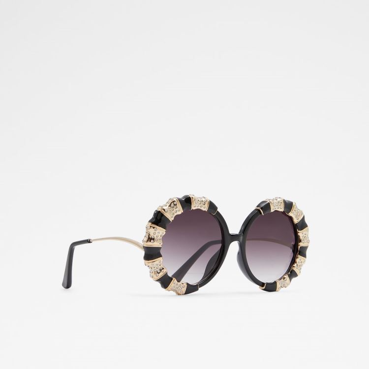 Black-Gold Multi Aldo Zeamas Women's Sunglasses | 2TQf2RUb