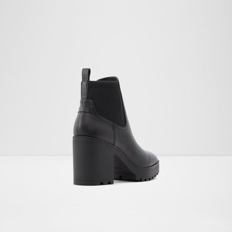 Black Leather Aldo Chetta Women's Boots | ZWopteJG