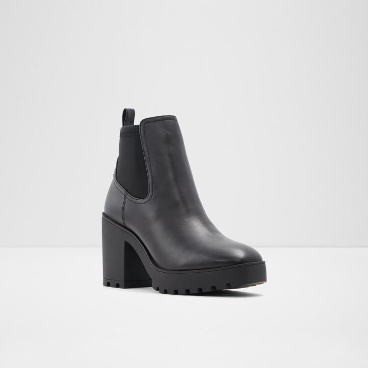 Black Leather Aldo Chetta Women's Boots | ZWopteJG