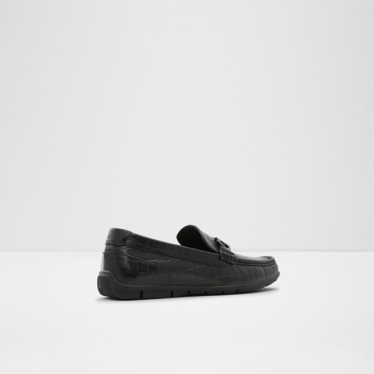 Black Leather Embossed Aldo Orlovoflex Men's Loafers | jXdOVPgp