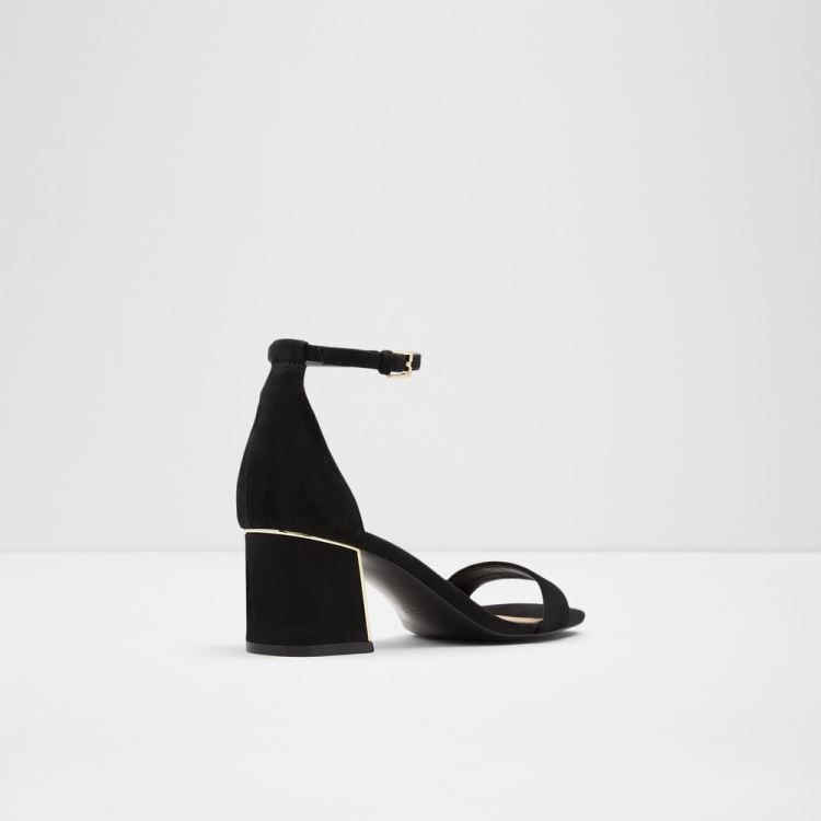 Black Leather Nubuck Aldo Kedeaviel Women's Dress Sandals | jX1fOK0v