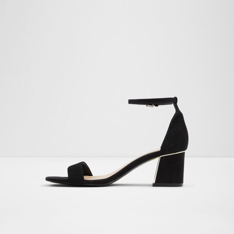 Black Leather Nubuck Aldo Kedeaviel Women's Dress Sandals | jX1fOK0v