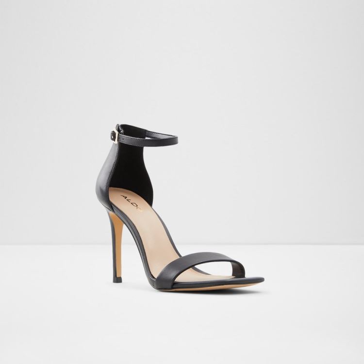 Black Leather Smooth Aldo Afendaven Women's Dress Sandals | l48rL19u