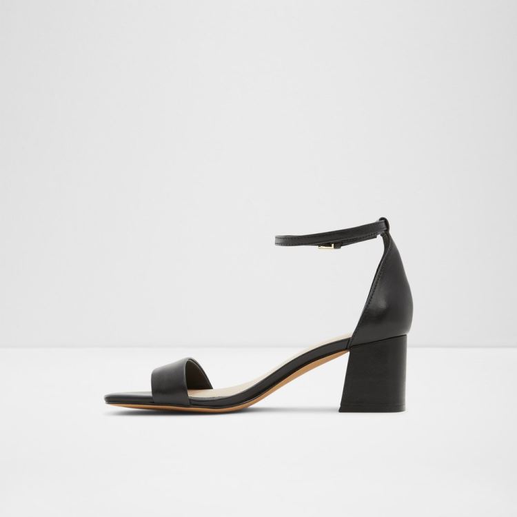 Black Leather Smooth Aldo Kedeaviel Women's Dress Sandals | aIOyxUYA