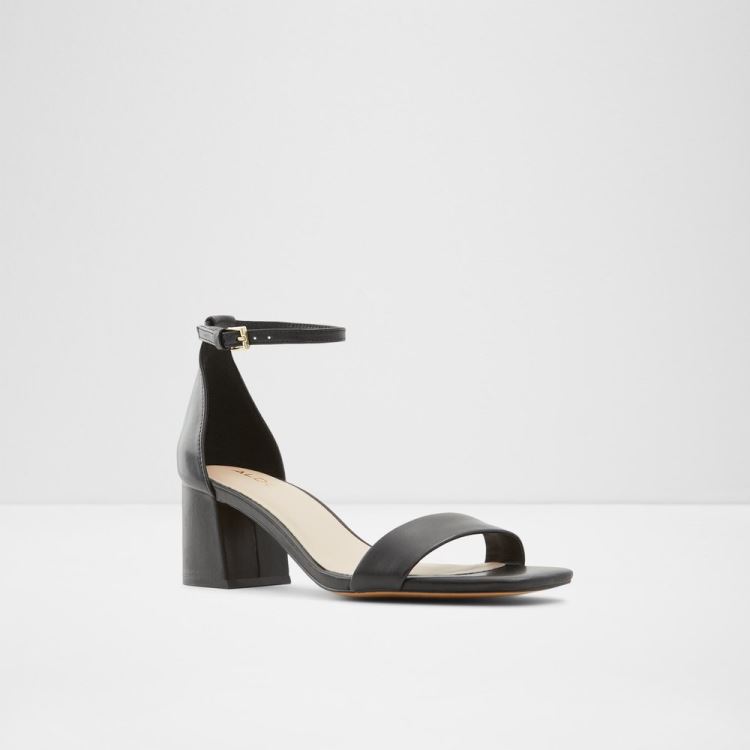 Black Leather Smooth Aldo Kedeaviel Women's Dress Sandals | aIOyxUYA